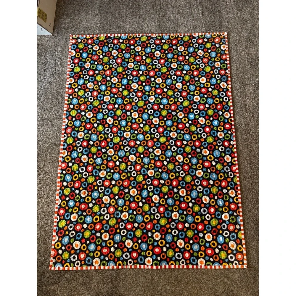 Cat in the Hat Quilt Toddler Bed Handmade Grinch Horton Dr. Seuss Blanket 43x59